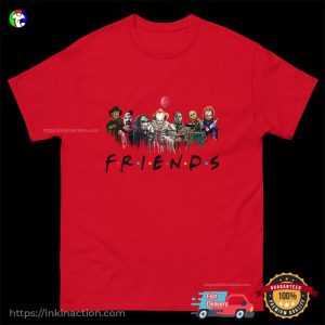 Vintage Horror Characters Friends HALLOWEEN T shirt 2