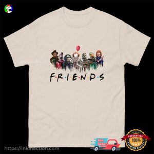 Vintage Horror Characters Friends HALLOWEEN T shirt 4