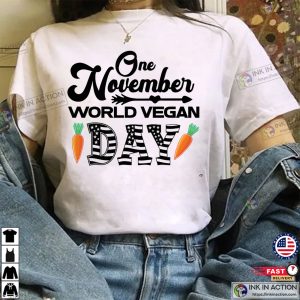 Vintage One November World Vegan Day Unisex T shirt 2