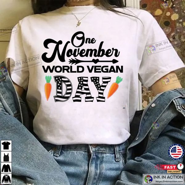 Vintage One November World Vegan Day Unisex T-shirt