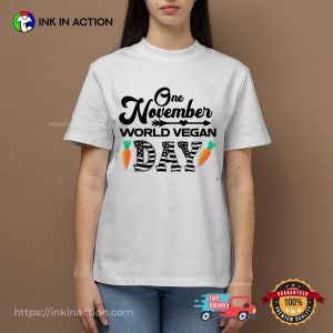 Vintage One November World Vegan Day Unisex T shirt