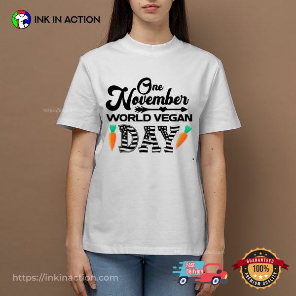 Vintage One November World Vegan Day Unisex T-shirt