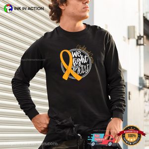 We Fight Together Childhood Cancer Gold Ribbon T Shirt