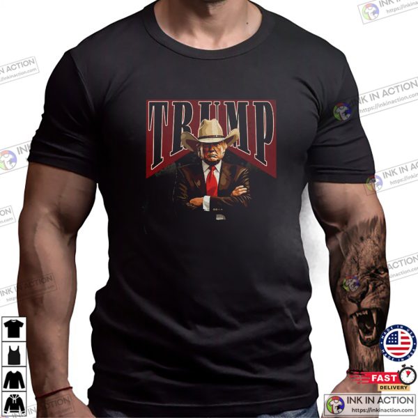 Western Cowboy Donald Trump Graphic T-shirt