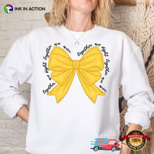 Yellow Bow Coquette Childhood Cancer Awareness Tee