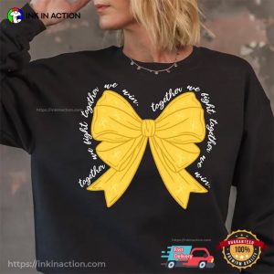 Yellow Bow Coquette Childhood Cancer Awareness Tee 4