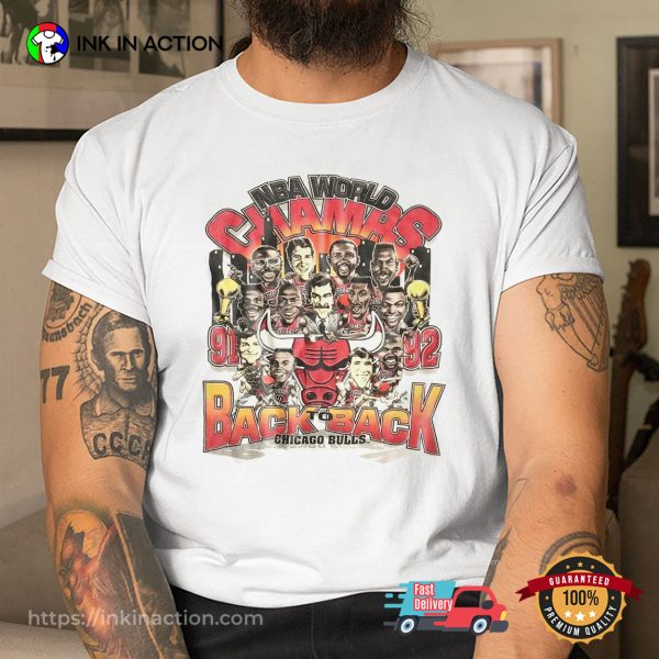 1992 Chicago Bulls NBA Champs Retro Tee