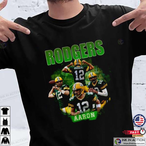 Aaron Rodgers Vintage 90s Football Graphic T-shirt