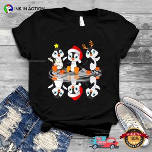 Adorable Christmas Penguins T shirt 4