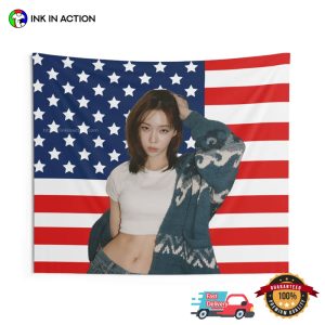 Aespa Winter Crop Top American Flag 1