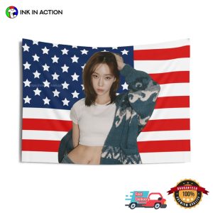 Aespa Winter Crop Top American Flag 2