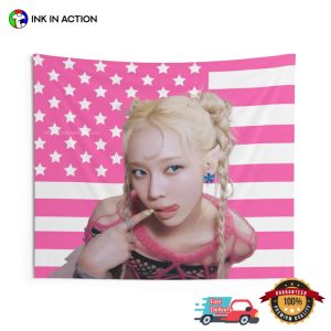 Aespa Winter Cute Pink American Flag