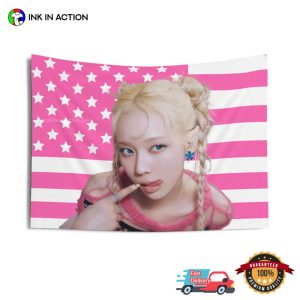 Aespa Winter Cute Pink American Flag 2