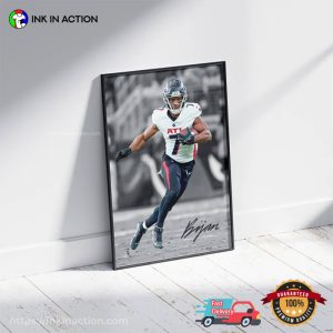 Atlanta Falcons Bijan Robinson Signature Wall Art 1