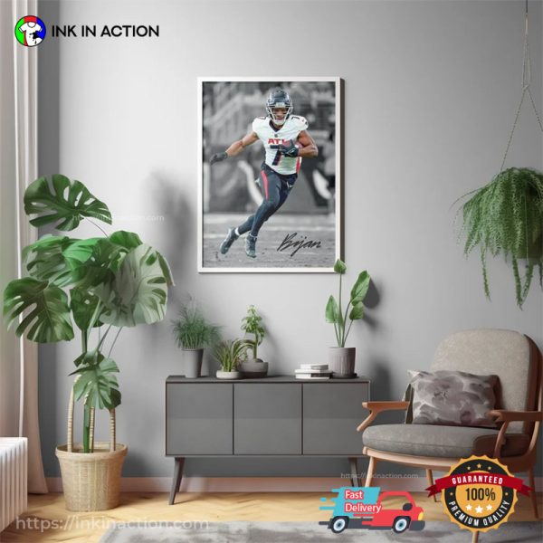 Atlanta Falcons Bijan Robinson Signature Wall Art