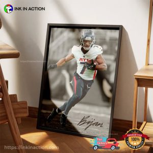 Atlanta Falcons Bijan Robinson Signature Wall Art 3