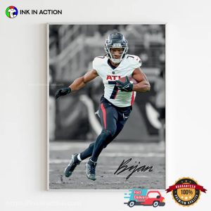 Atlanta Falcons Bijan Robinson Signature Wall Art 4