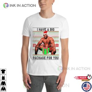 Barry Sitting On A Bed Big Package Xmas T Shirt 3