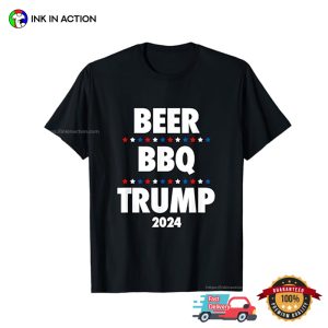 Beer BBQ Trump 2024 Funny Election Shirt 1