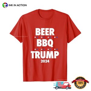 Beer BBQ Trump 2024 Funny Election Shirt 2