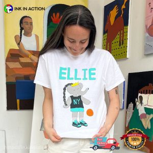 Big Ellie Elephant New York Liberty Basketball Tee