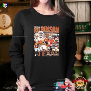 Bijan Robinson Texas Longhorns Vintage 90s Style T-shirt 1