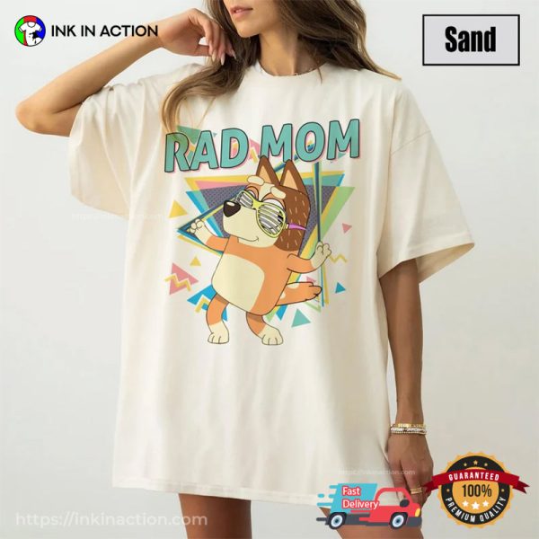 Bluey Rad Mom Retro 90s Comfort Colors T-shirt