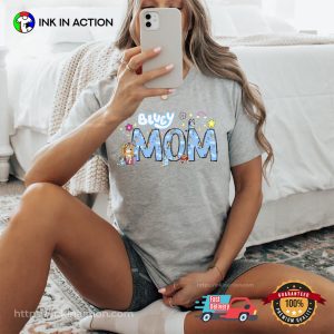 Bluey mom Cute Animation Design MOM Comfort Colors Shirt 3