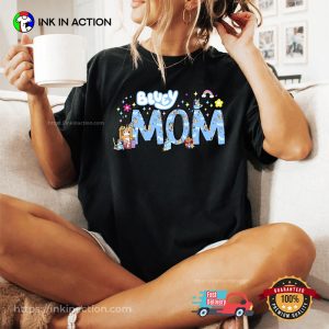 Bluey mom Cute Animation Design MOM Comfort Colors Shirt