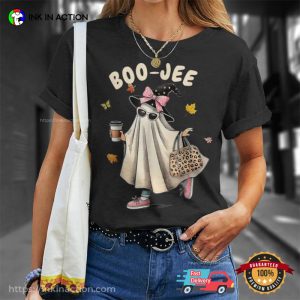 Boo Jee Lady Ghost Shopping Spooky Season T shirt 2