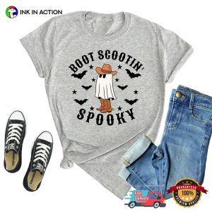 Boot Scootin' Spooky Ghost Comfort Colors T shirt 3