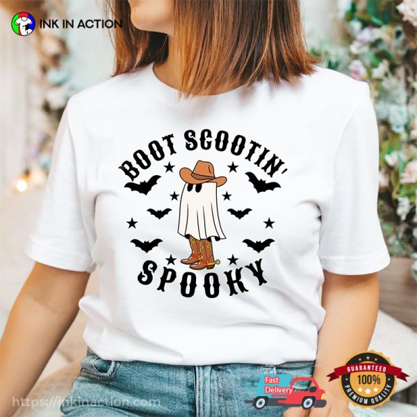 Boot Scootin’ Spooky Ghost Comfort Colors T-shirt