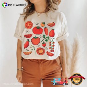 Botanical Tomato Fruit Garden Graphic Comfort Color Shirt 3