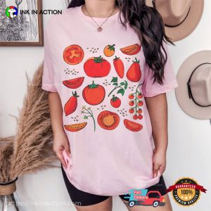 Botanical Tomato Fruit Garden Graphic Comfort Color Shirt