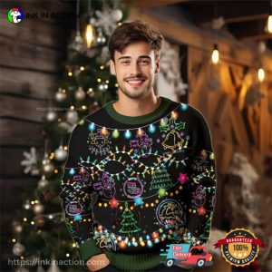 Bright Neon Lighting Ugly Christmas Sweater