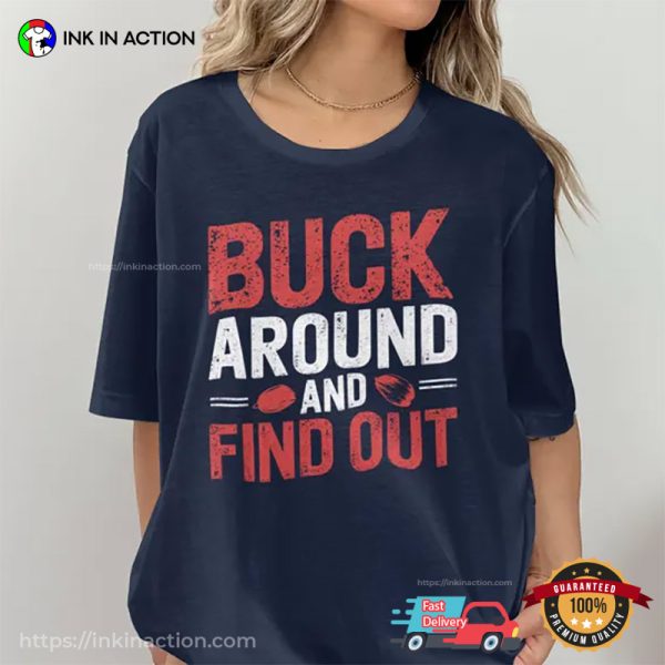 Buck Around And Find Out Retro Ohio Football Comfort Colors T-shirt