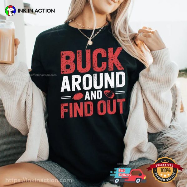 Buck Around And Find Out Retro Ohio Football Comfort Colors T-shirt