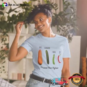 Choose Your Fighter Size Vegetable weird tee shirts 4