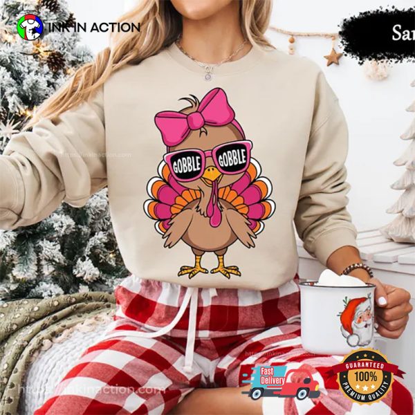 Coolest Turkey Girl Turkey Baby Turkey Happy Thanksgiving Shirt