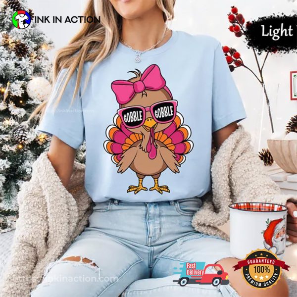 Coolest Turkey Girl Turkey Baby Turkey Happy Thanksgiving Shirt