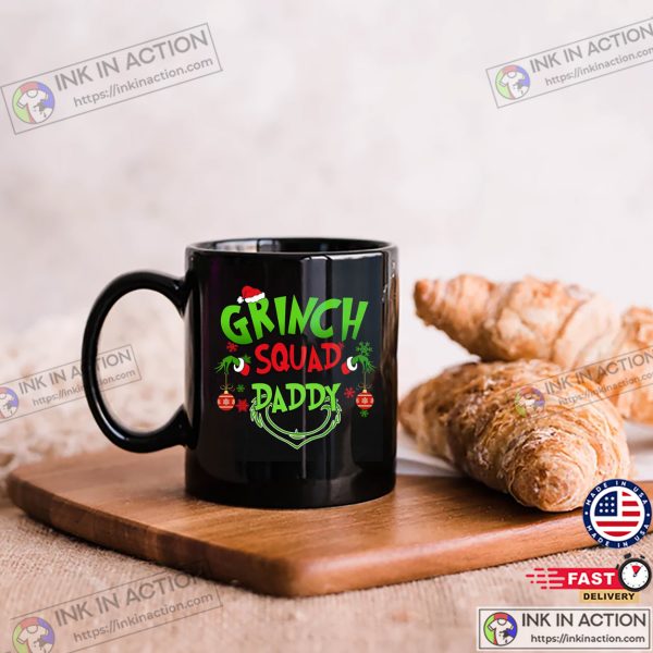 Custom Grinch Squad Family Gift Xmas Holiday Coffee Cup