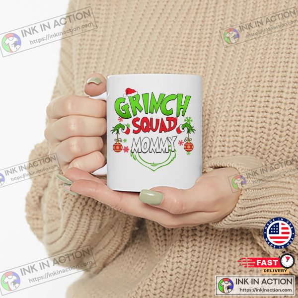 Custom Grinch Squad Family Gift Xmas Holiday Coffee Cup