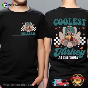 Customized Coolest Turkey At The Table Family Dinner T shirt 1