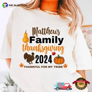 Customized Family Thanksgiving 2024 My Tribe T shirt 1