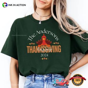 Customized Happy Family Thanksgiving 2024 Comfort Colors Shirt 2