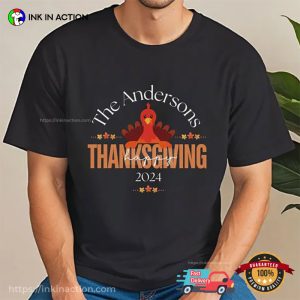 Customized Happy Family Thanksgiving 2024 Comfort Colors Shirt 3