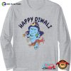 Cute Blue Buddha Happy Diwali Dancer Light Shirt