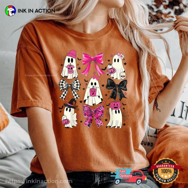 Cute Ghost Coquette Spooky Season Comfort Colors T-shirt