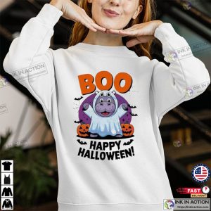 Cute Moo Deng Happy Halloween Boo Shirt 3