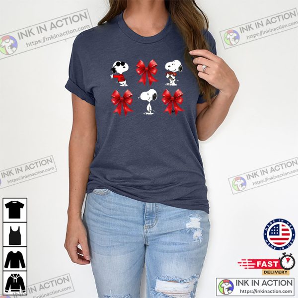 Cute Snoopy And Coquette Bow Cute T-shirt